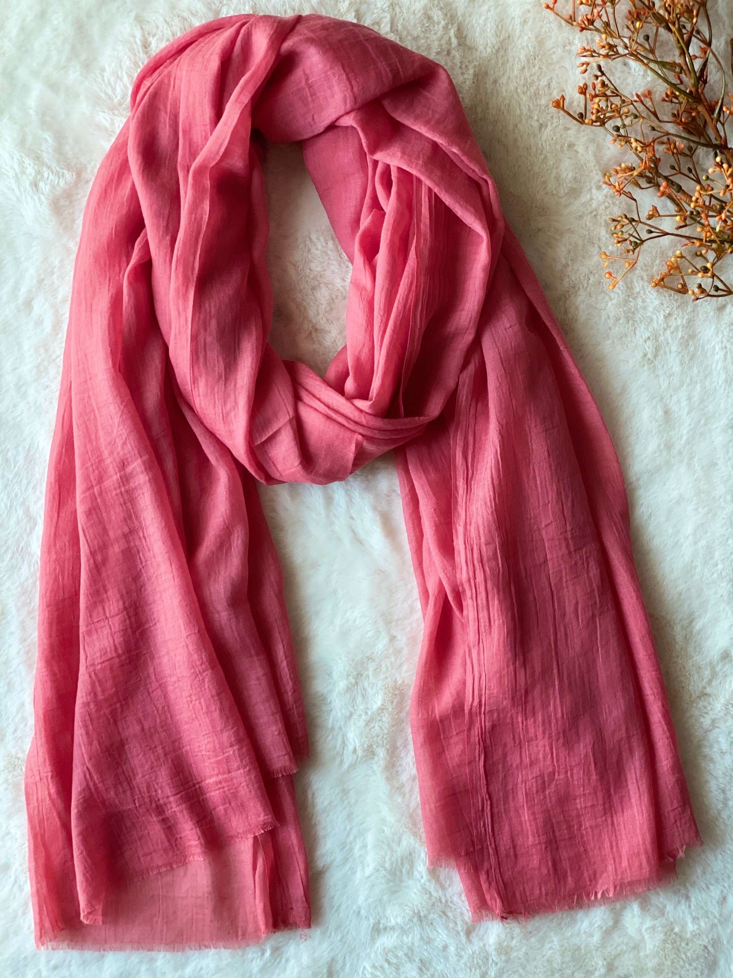 Powder Pink - Turkish Slubs Lawn Hijab
